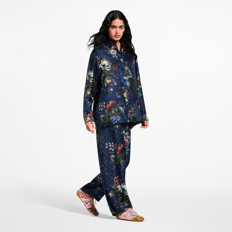 Louis Vuitton Dark Floral Print Silk Shirt outlook