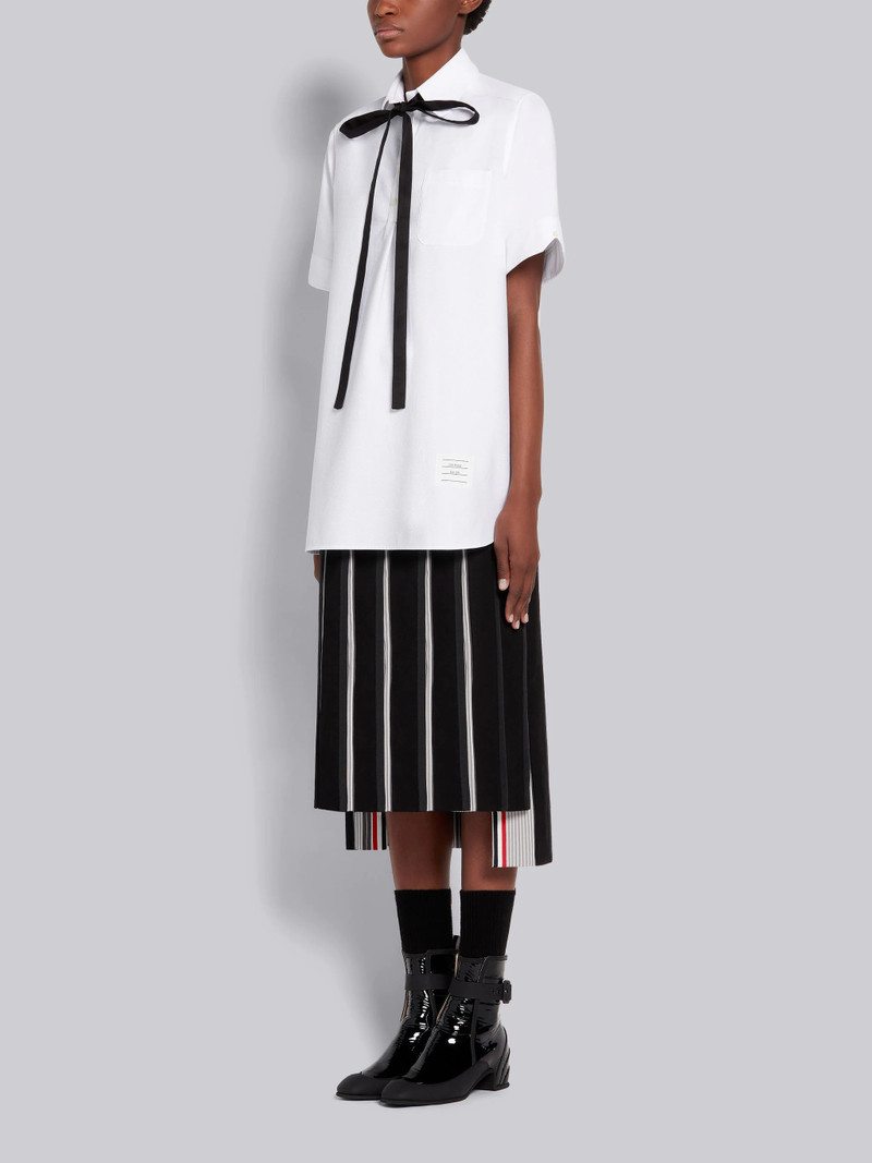 Black Soft Patent Leather 40mm Block Heel Galosh Ankle Boot 6