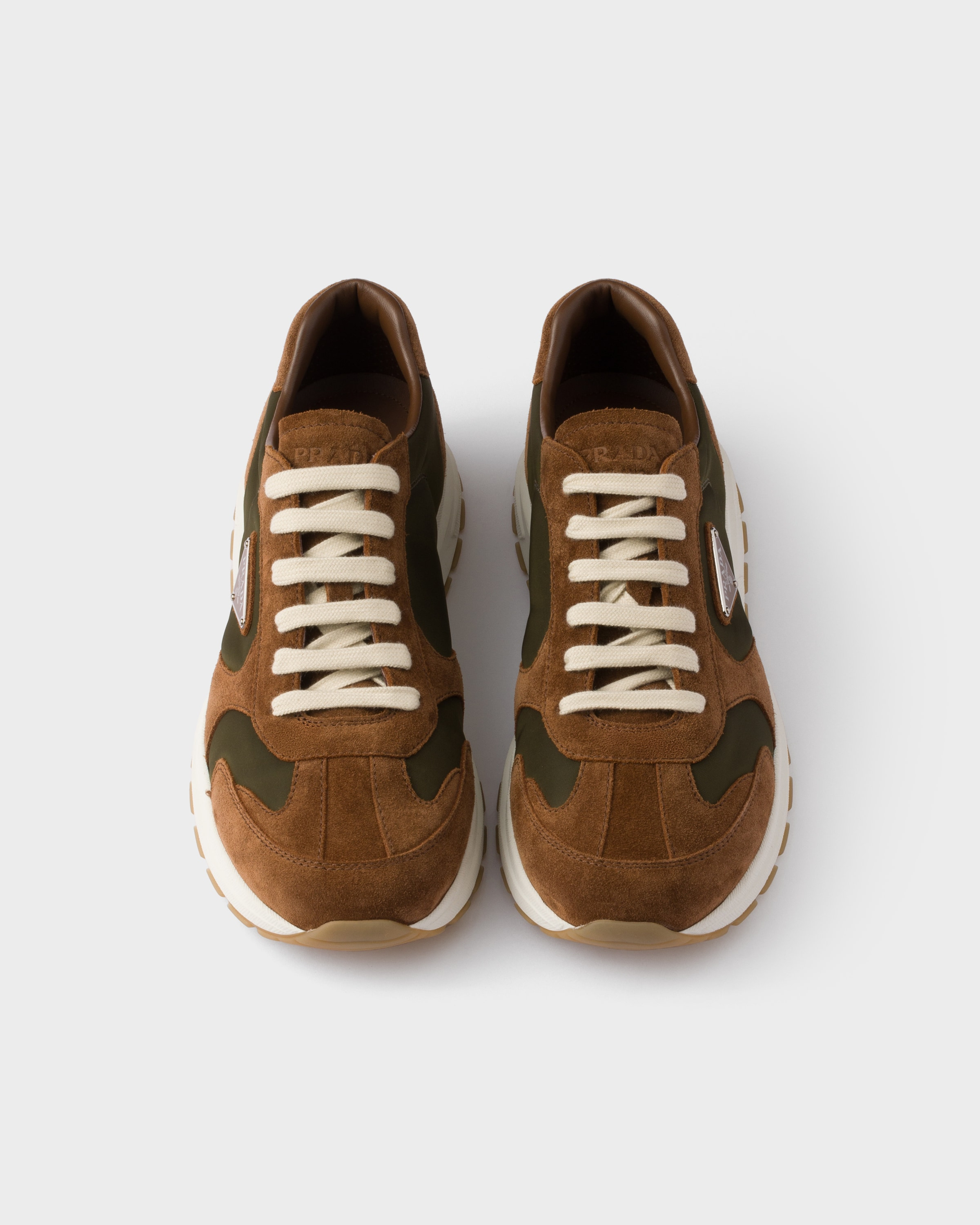 Suede and Re-Nylon sneakers - 4