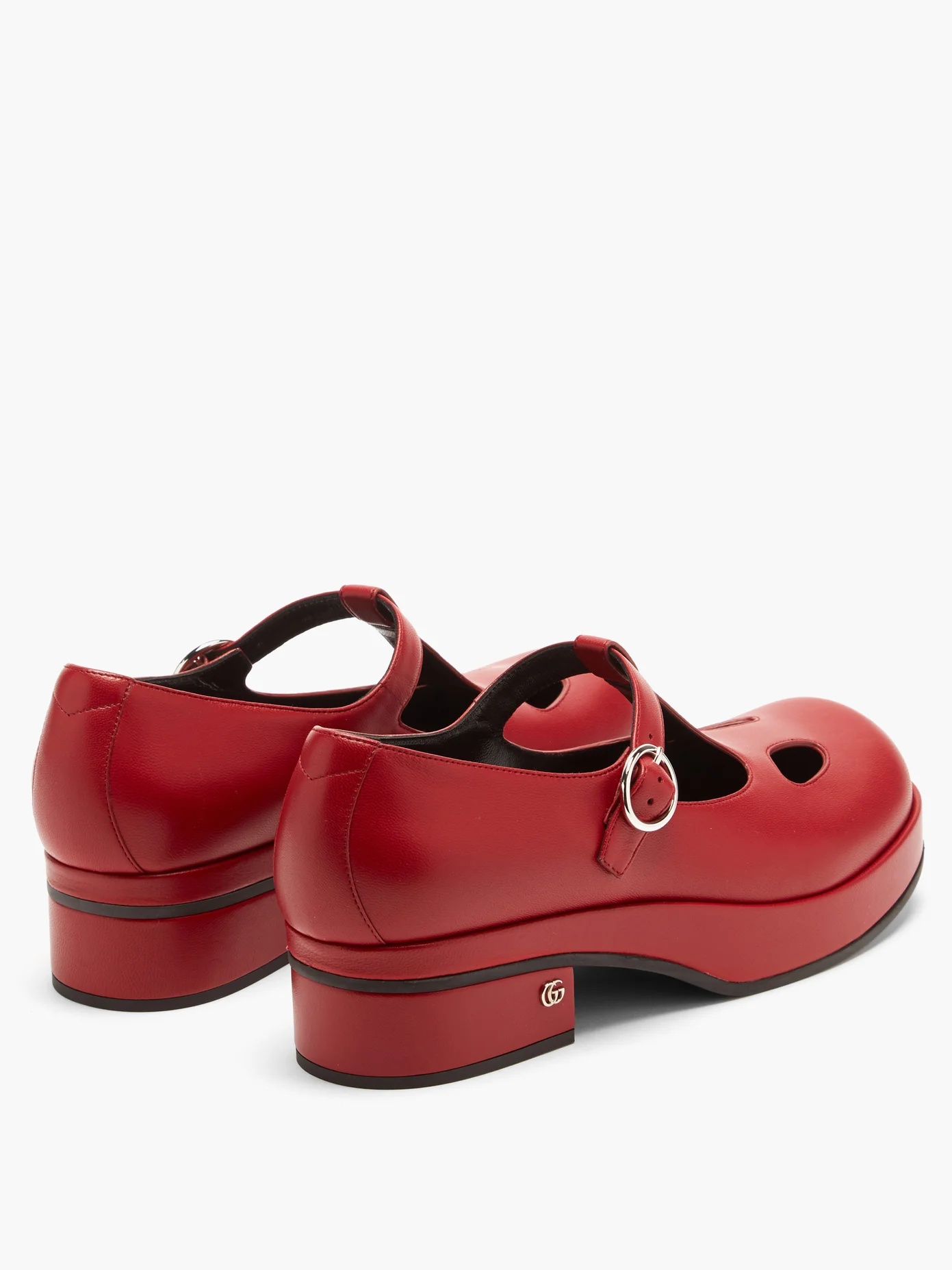 Vanda T-bar leather platform flats - 4