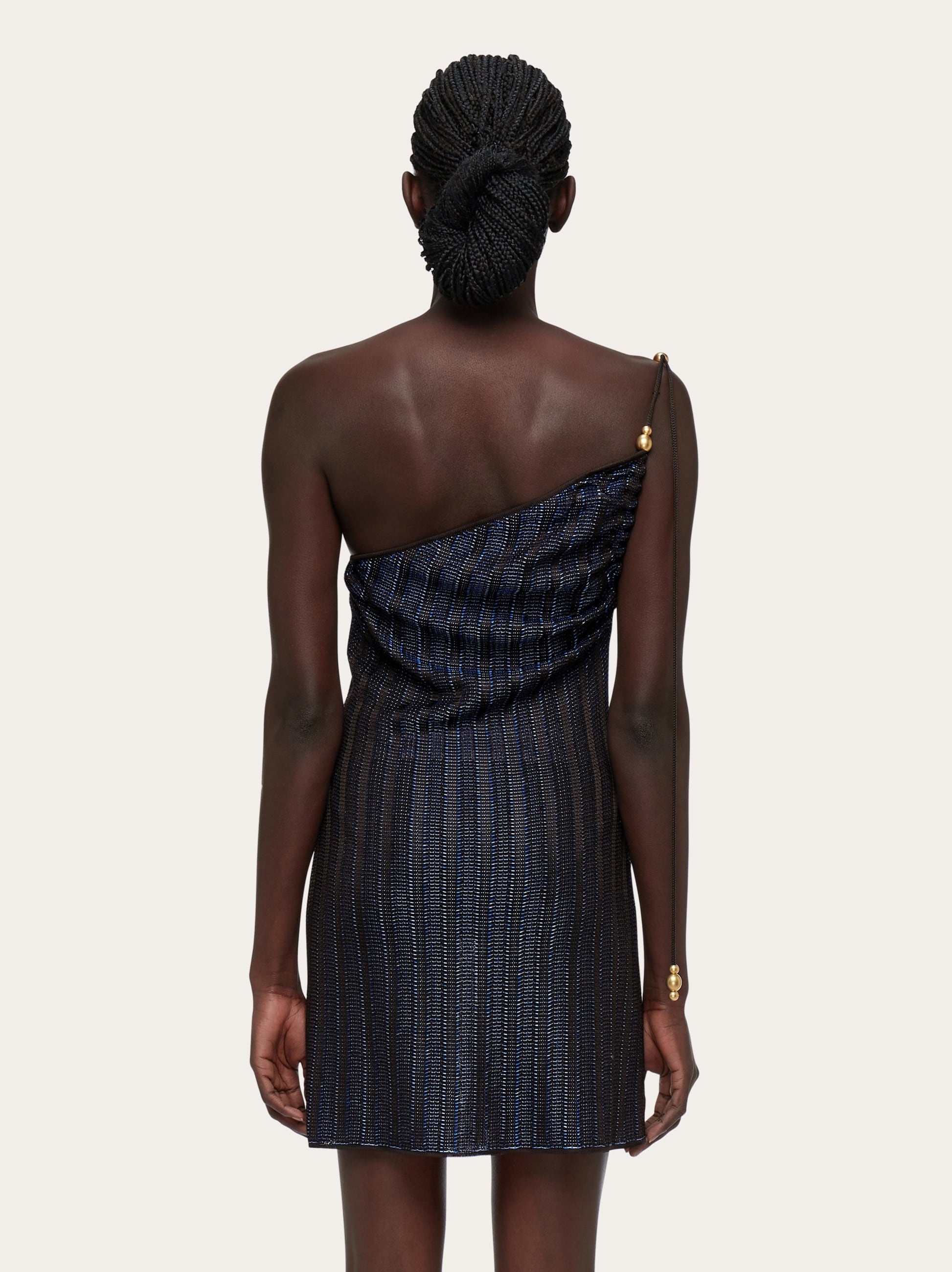 FERRAGAMO One shoulder mini dress | REVERSIBLE