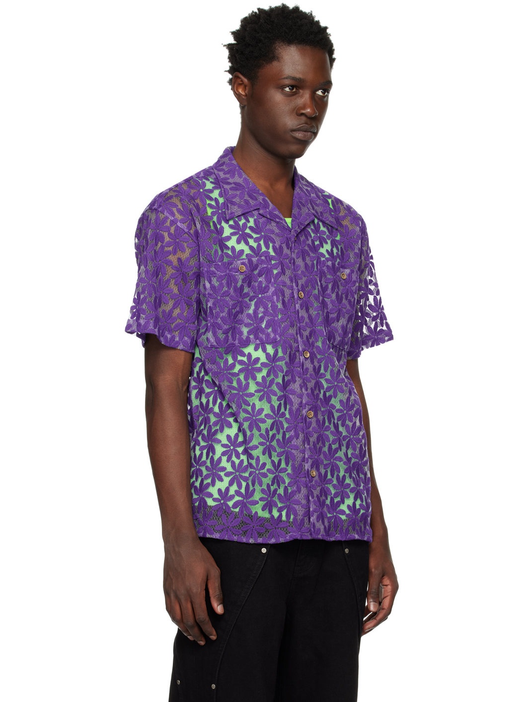Purple Flower Shirt - 2