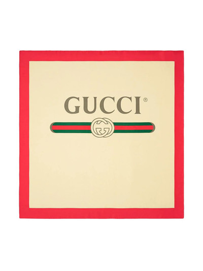 GUCCI logo printed scarf outlook