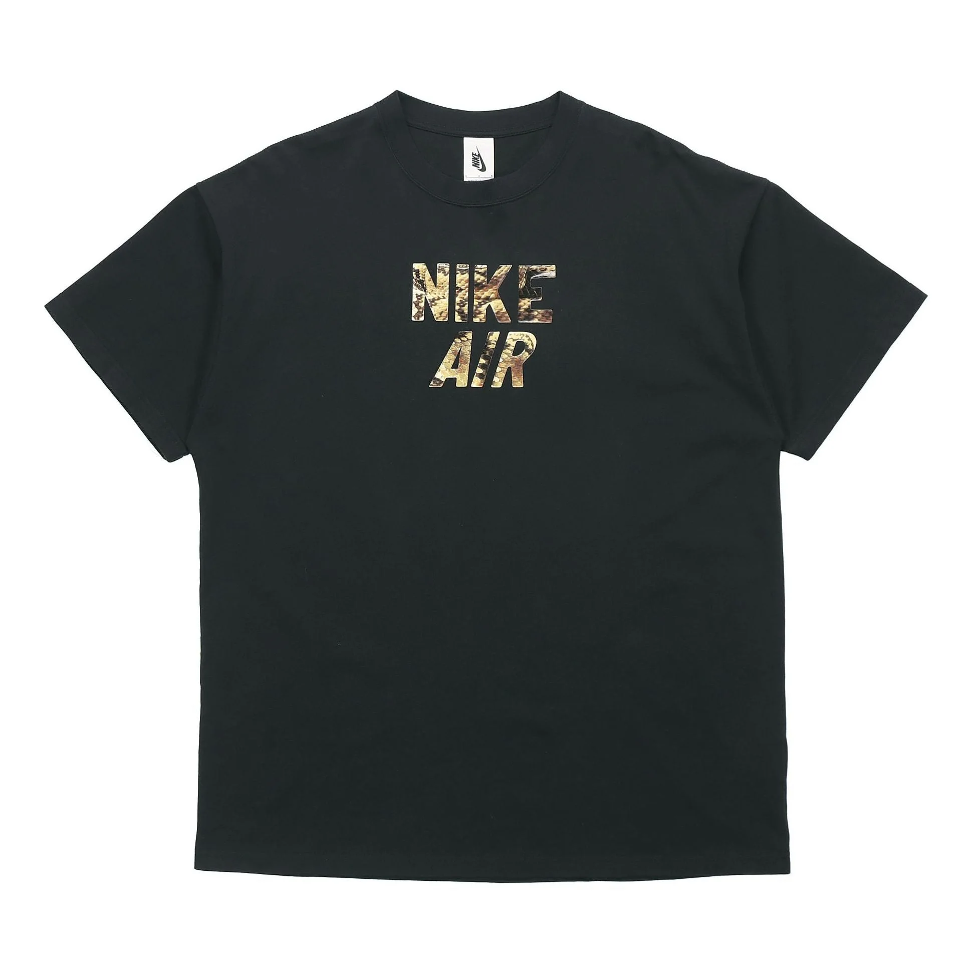 Men's Nike Alphabet Printing Short Sleeve Black T-Shirt 'Black Camo' CJ1783-010 - 1