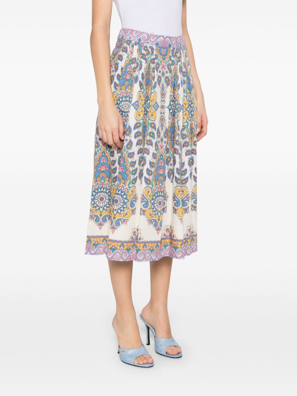 paisley midi skirt - 3
