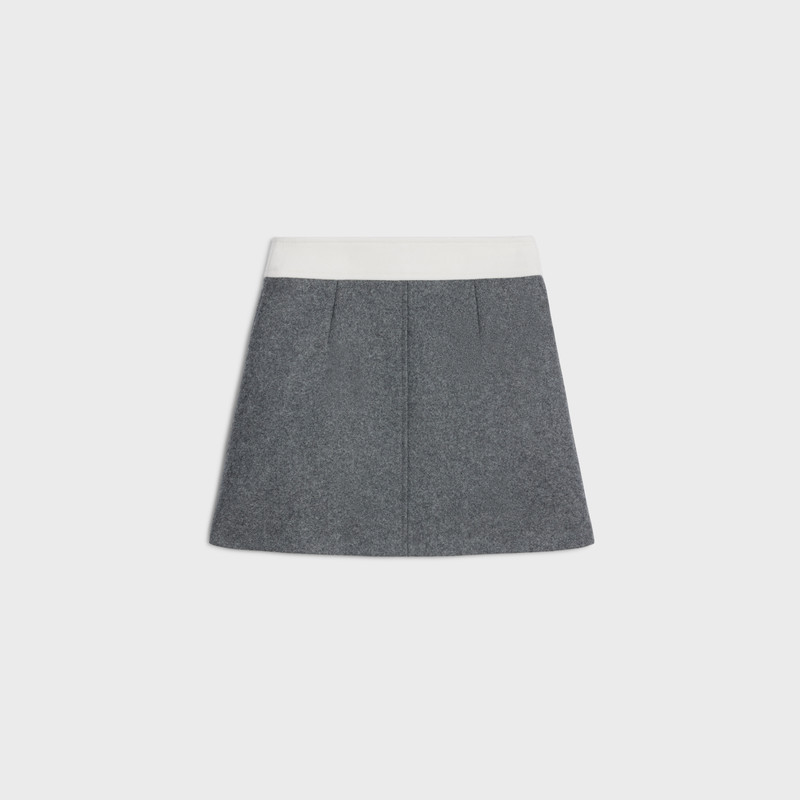 CELINE trapeze mini skirt in wool cloth outlook