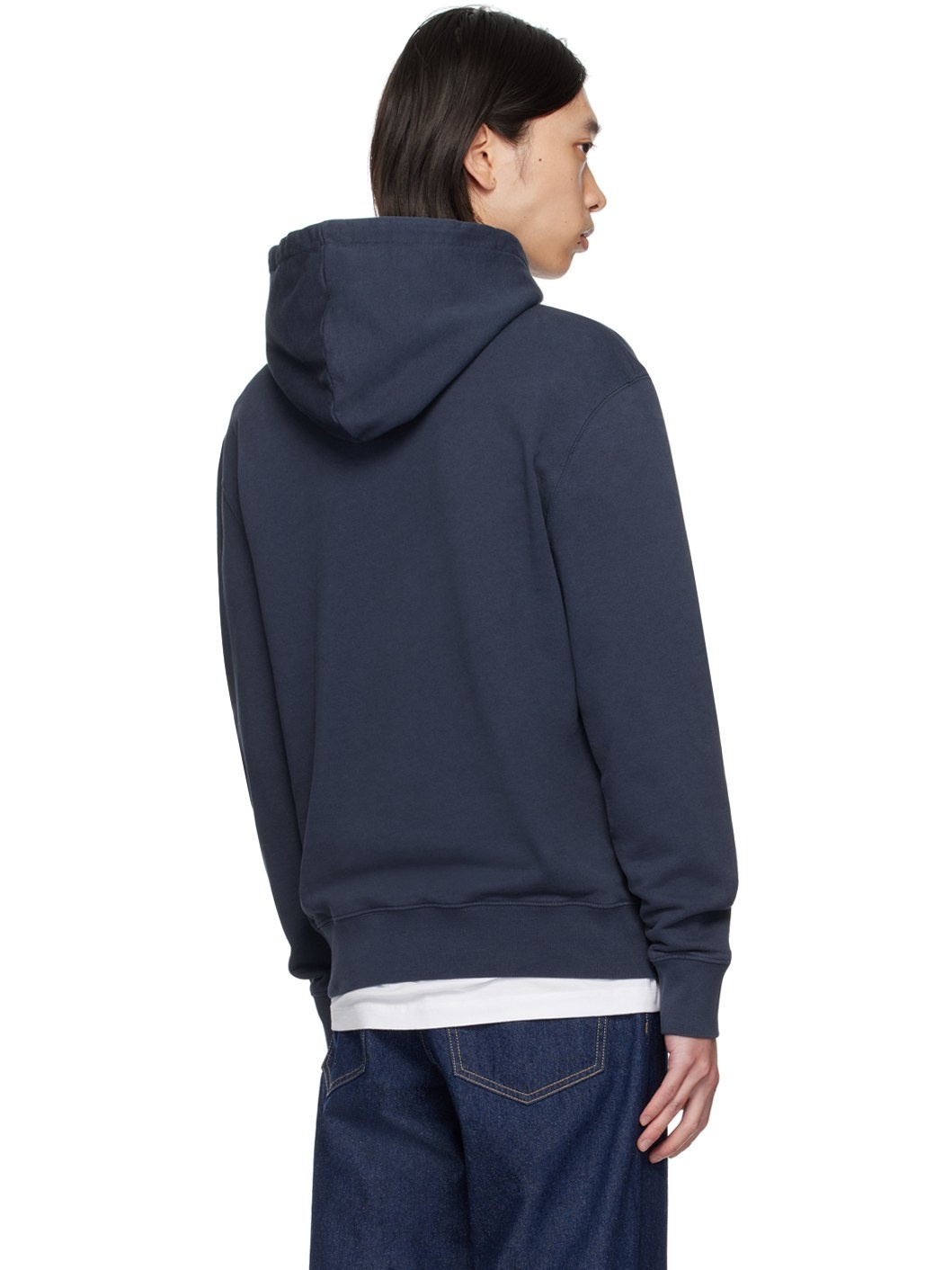 Navy Fox Head Hoodie - 3