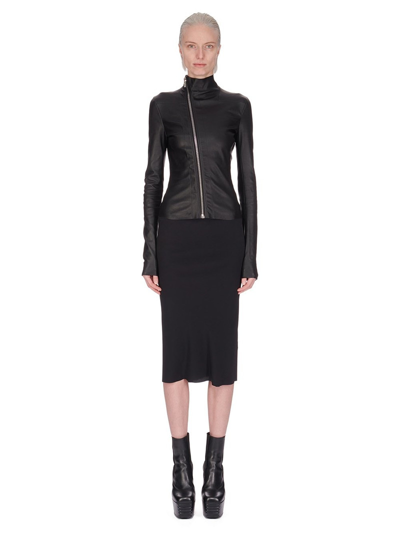 ribbed-panel crepe midi skirt 6