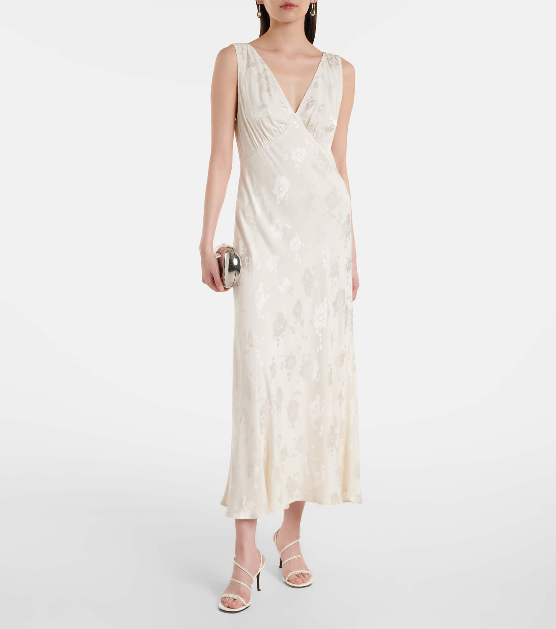 Sandrine floral jacquard midi dress - 2