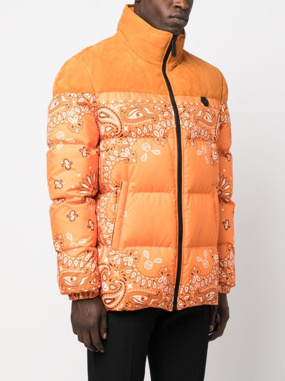 bandana-print padded jacket - 3