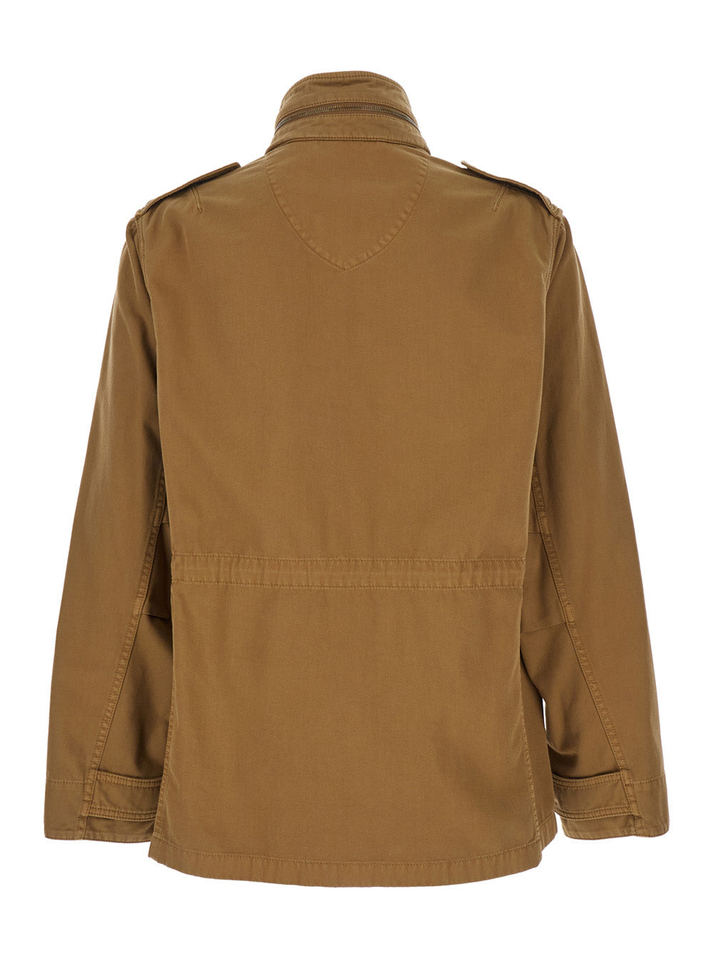 Burberry Men Beige High Neck Jacket With Ekd Embroidery On The Front In Cotton Man - 2