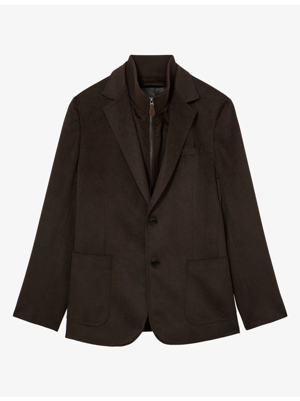 Gilet Insert Single-Breasted Woven Blazer - 1
