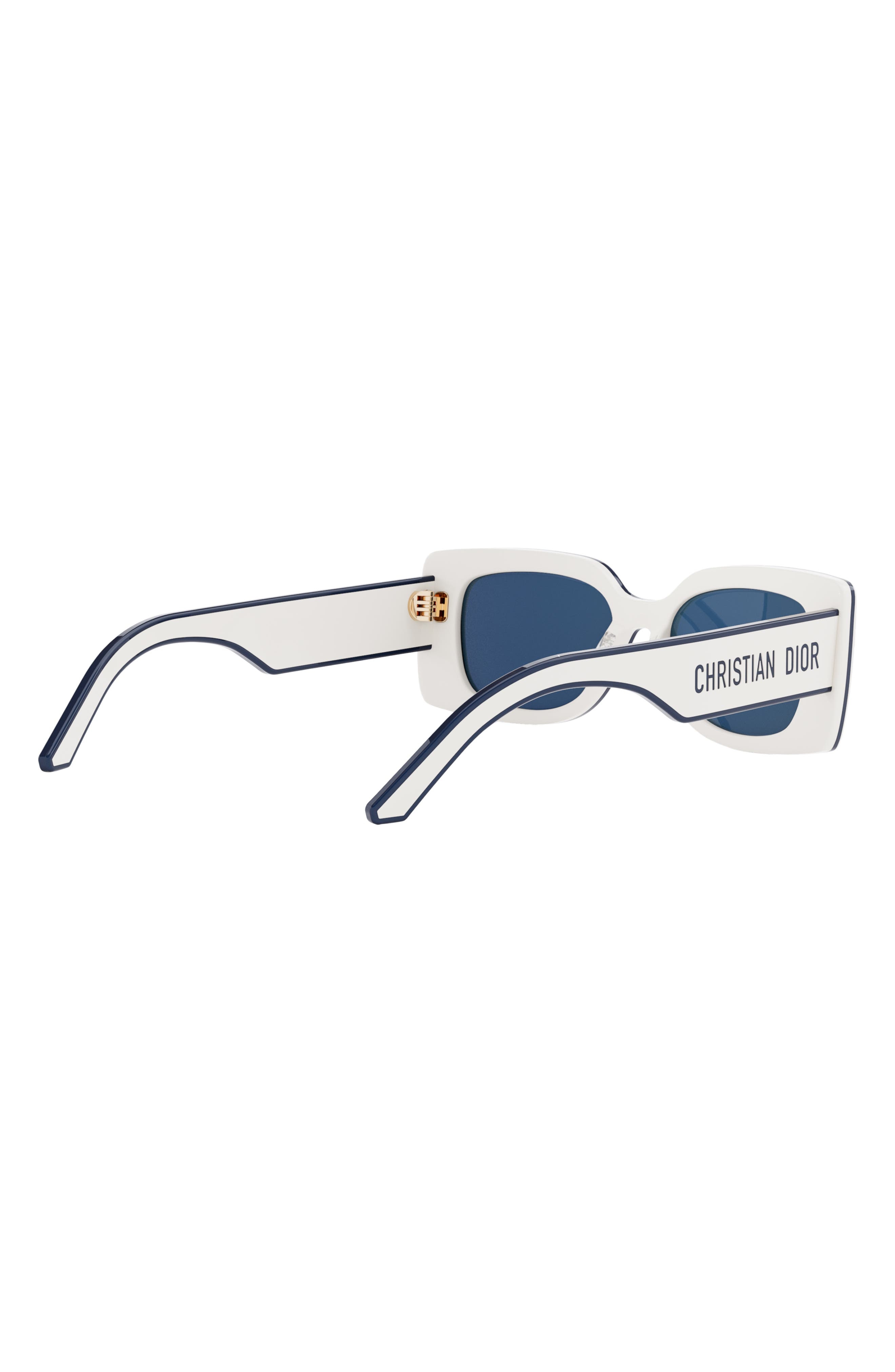 'DiorPacific S1U 53mm Rectangular Sunglasses in Ivory /Blue at Nordstrom - 7
