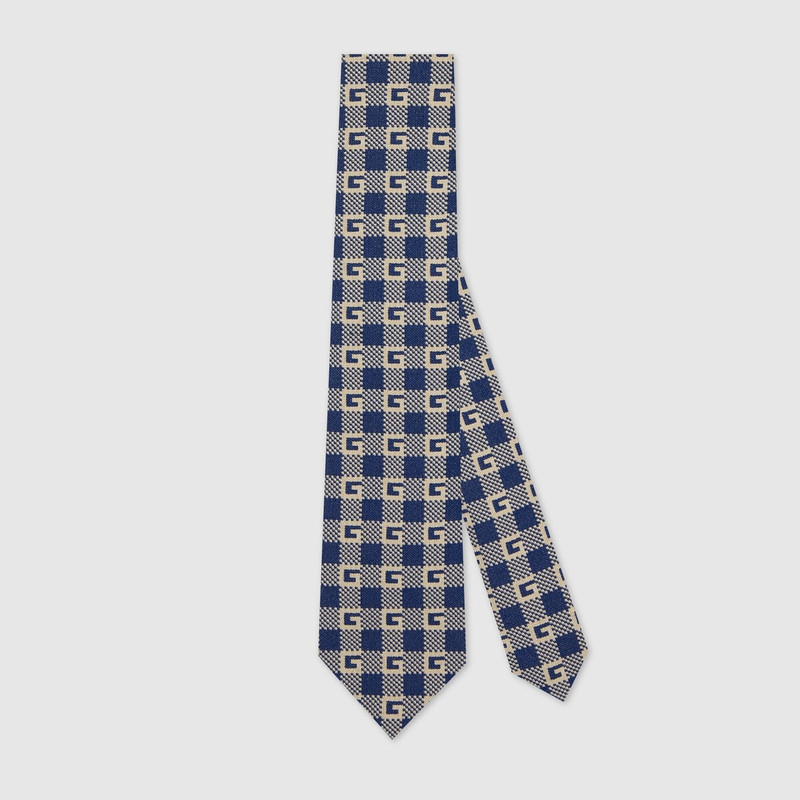 Square G check tie 1