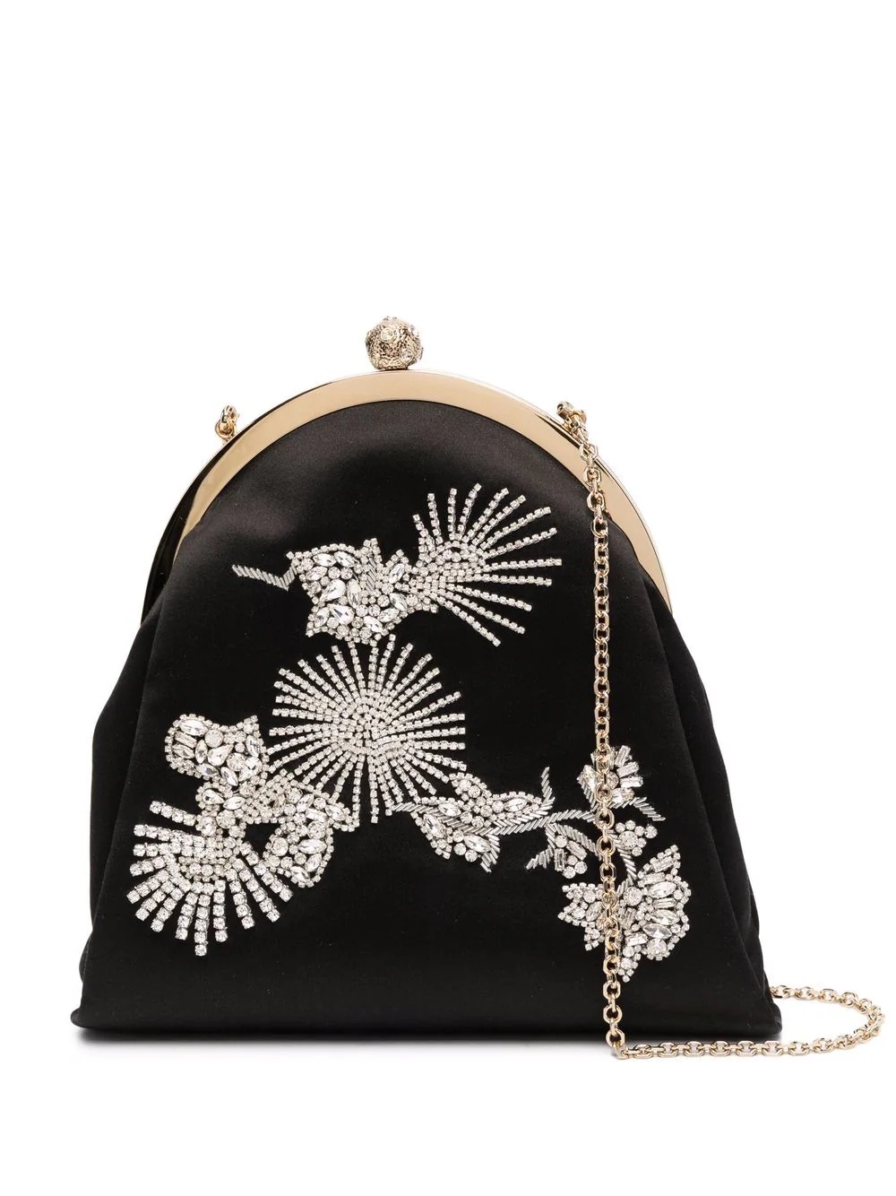 crystal-embellished shoulder bag - 1