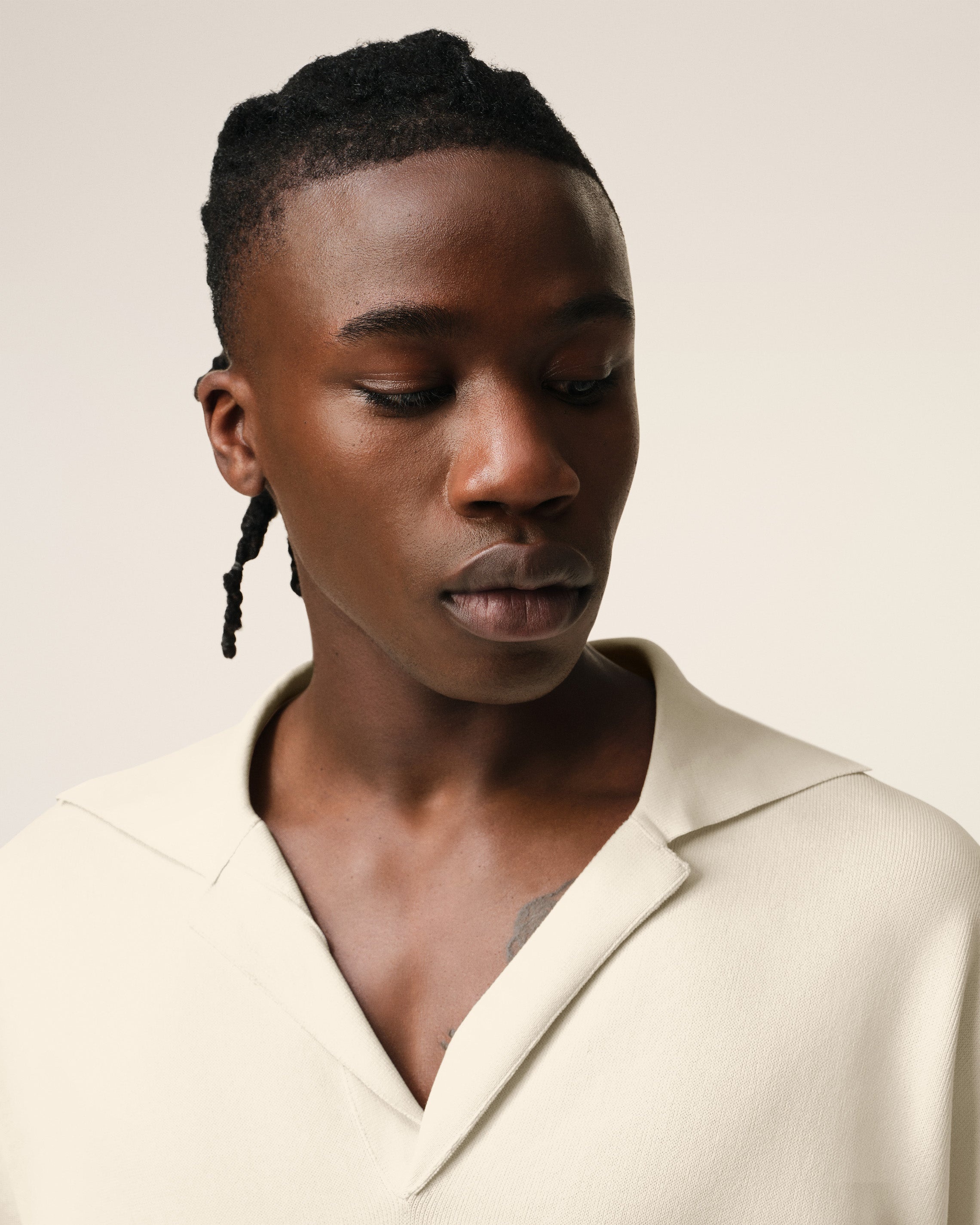BEIGE SHORT SLEEVE POLO - 4