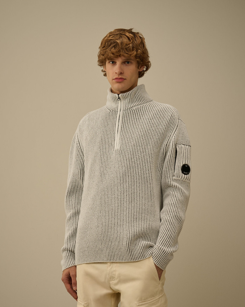 Fleece Knit Half Zip Sweater 3