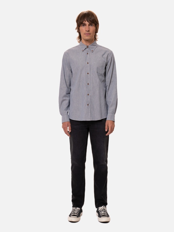 John Button Down Shirt Bluemelange - 2