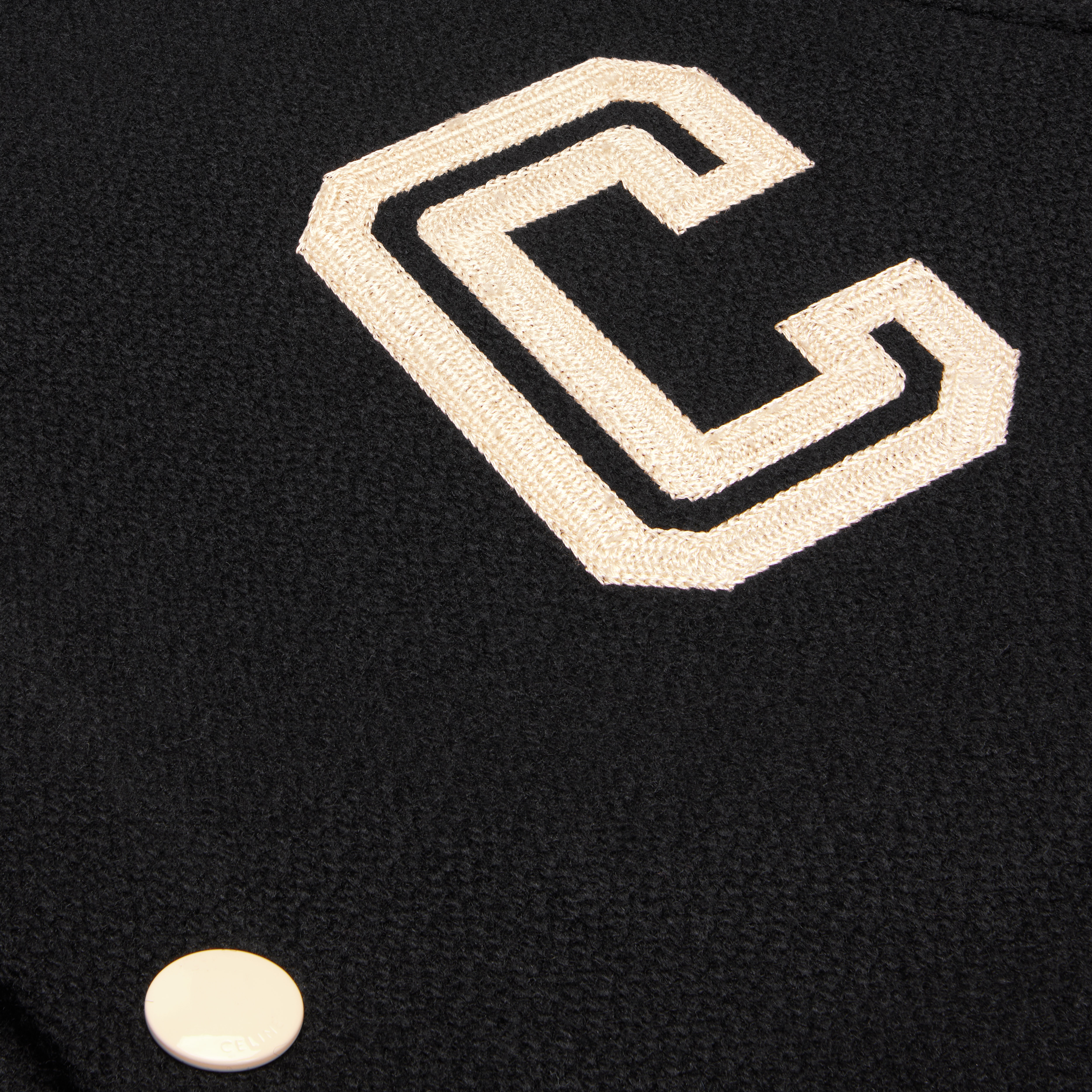 celine teddy jacket in textured wool - 4