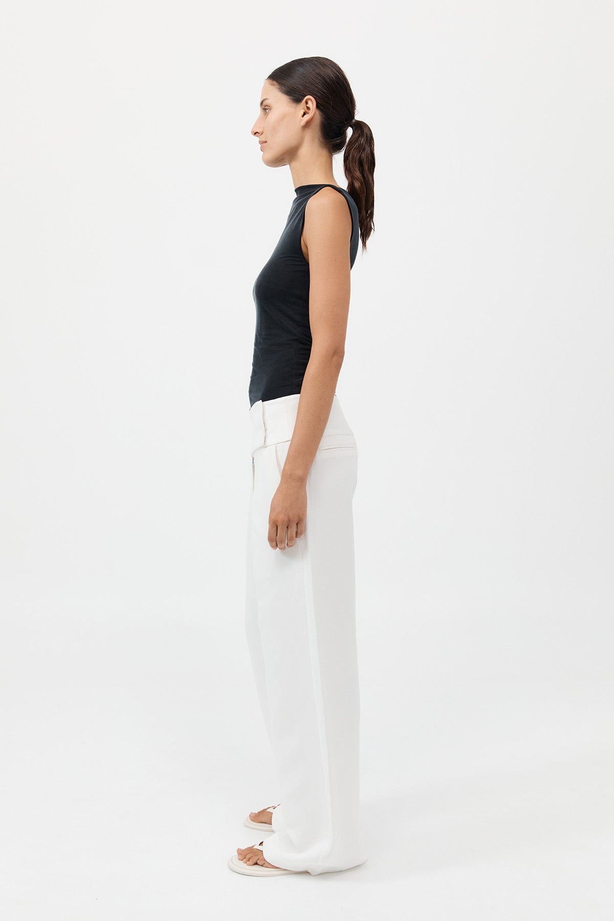 Cupro Jersey Top - Black - 4