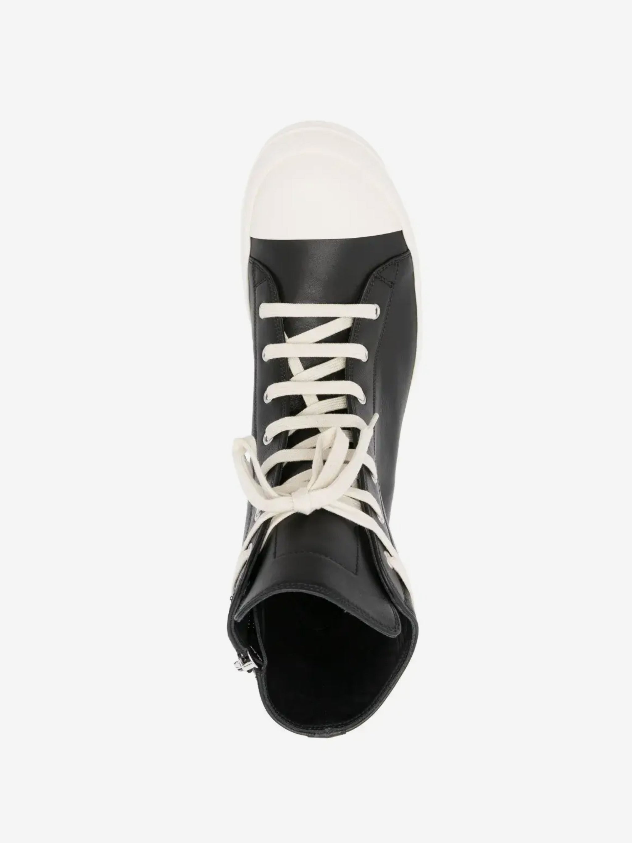 RICK OWENS - Men Leather High Top Sneakers - 4
