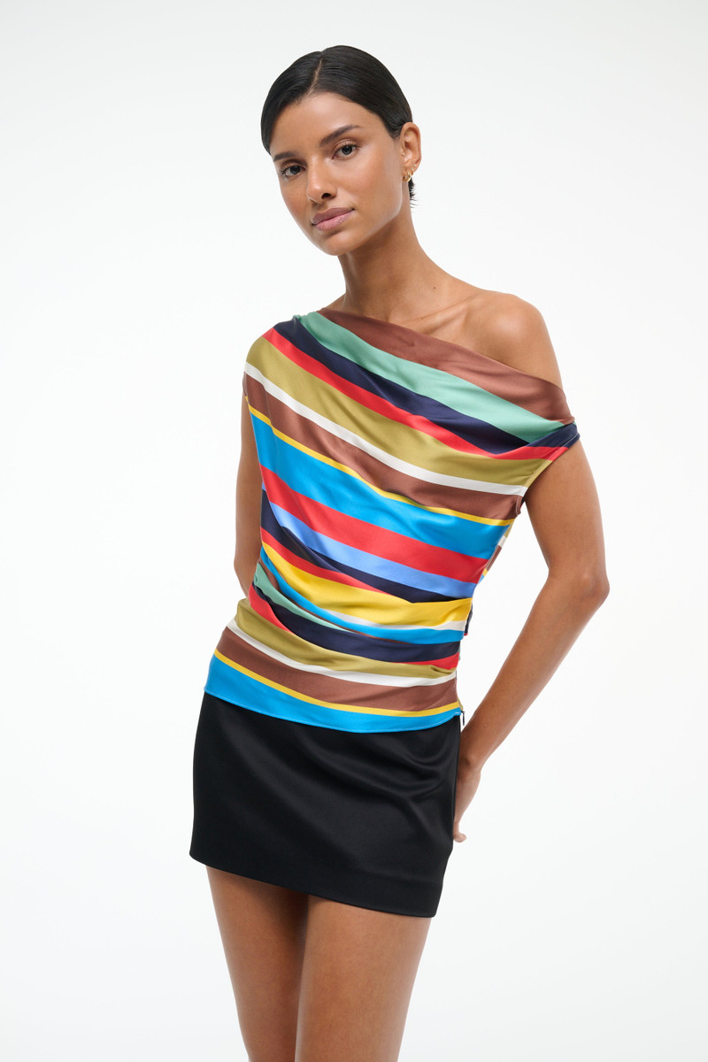 STAUD STAUD PHARE SILK TOP MARKET STRIPE outlook