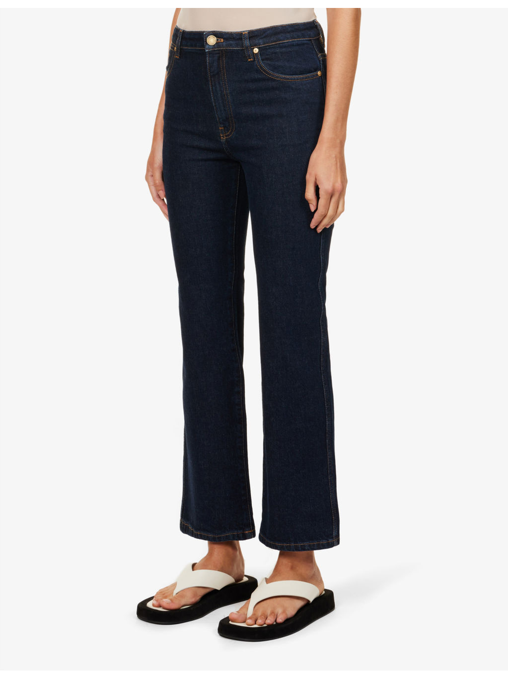 Duke flared cropped stretch-cotton jeans - 3