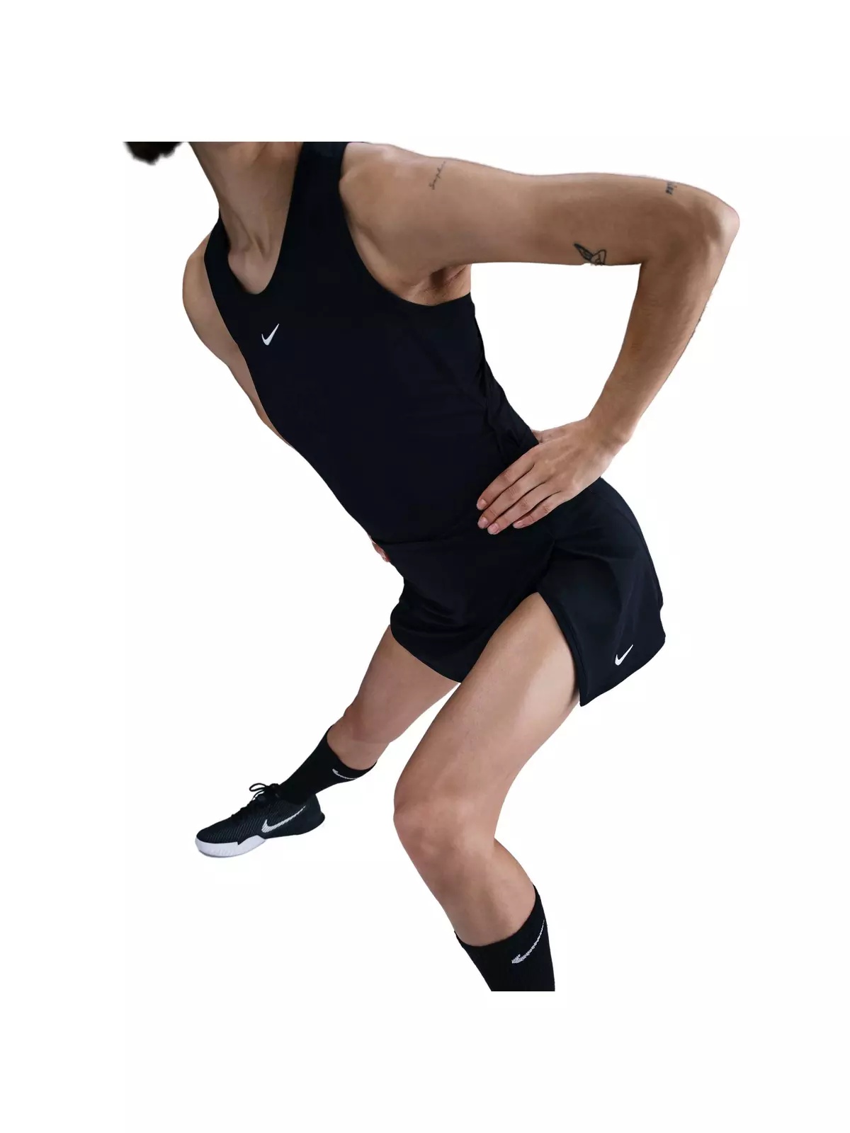 Women's Dri-FIT Victory Mid-Rise Straight Tennis Skirt -Black - 5