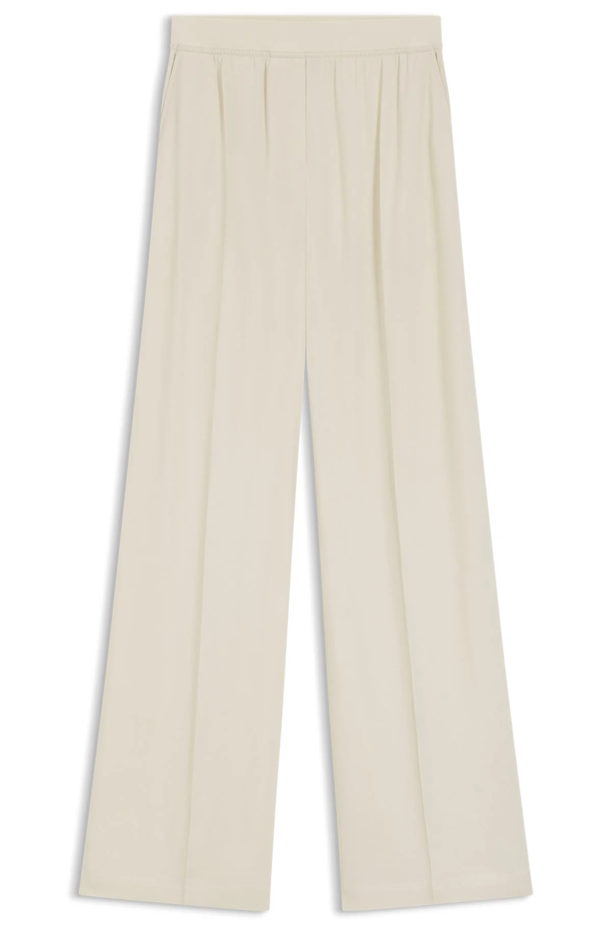 RELAXED-FIT TROUSERS IN FLUID CREPE - 1