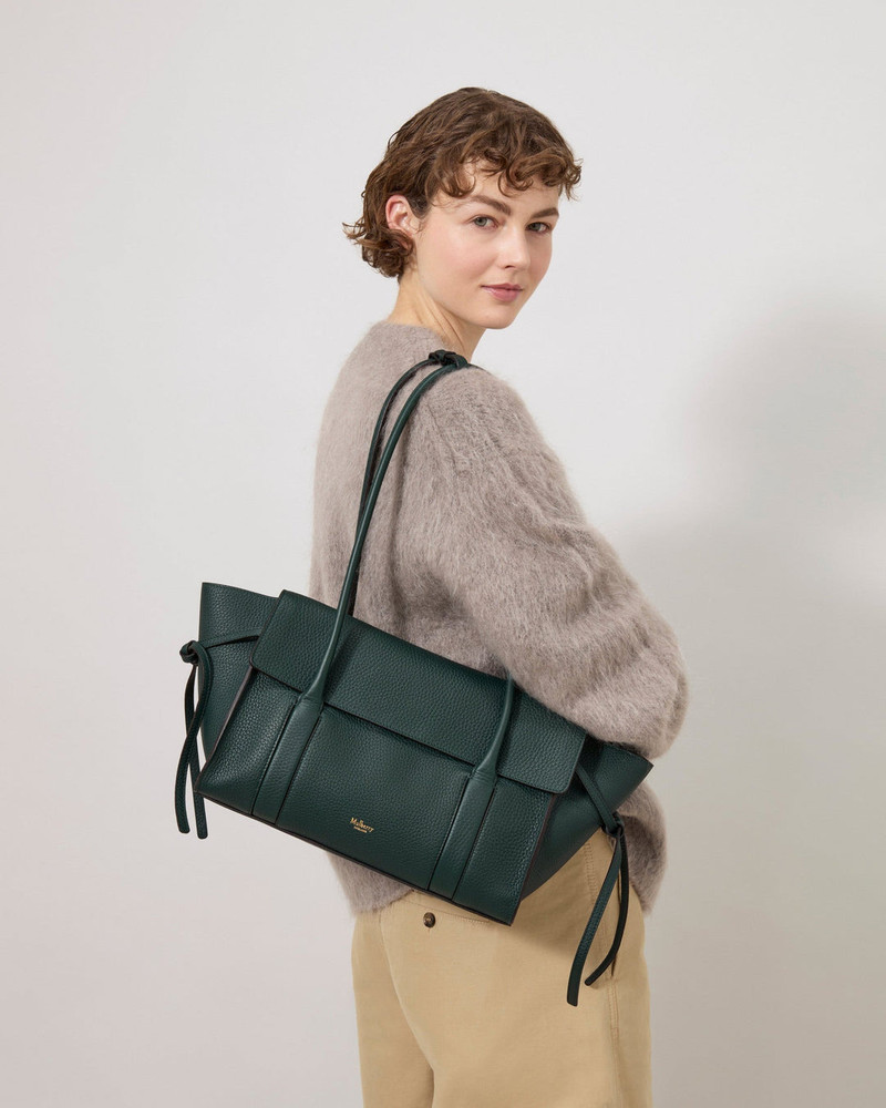 Mulberry Small Soft Bayswater Mulberry Green Heavy Grain outlook