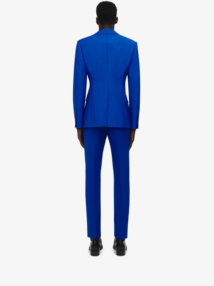 Men's Tailored Cigarette Trousers in Galactic Blue - 4