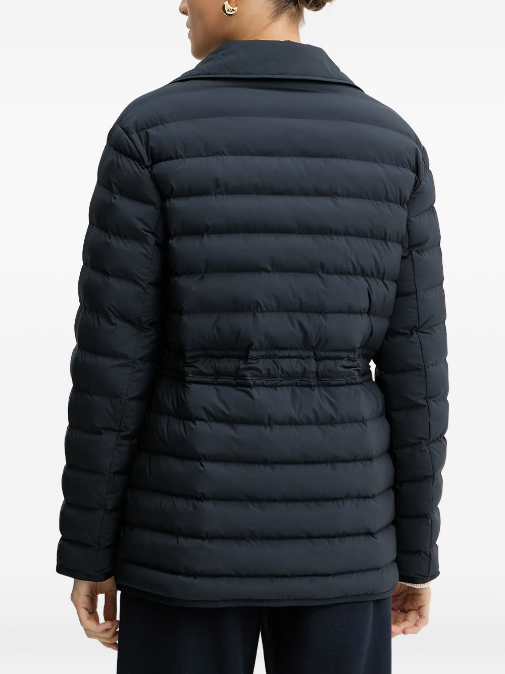 quilted drawstring-waist puffer jacket - 3