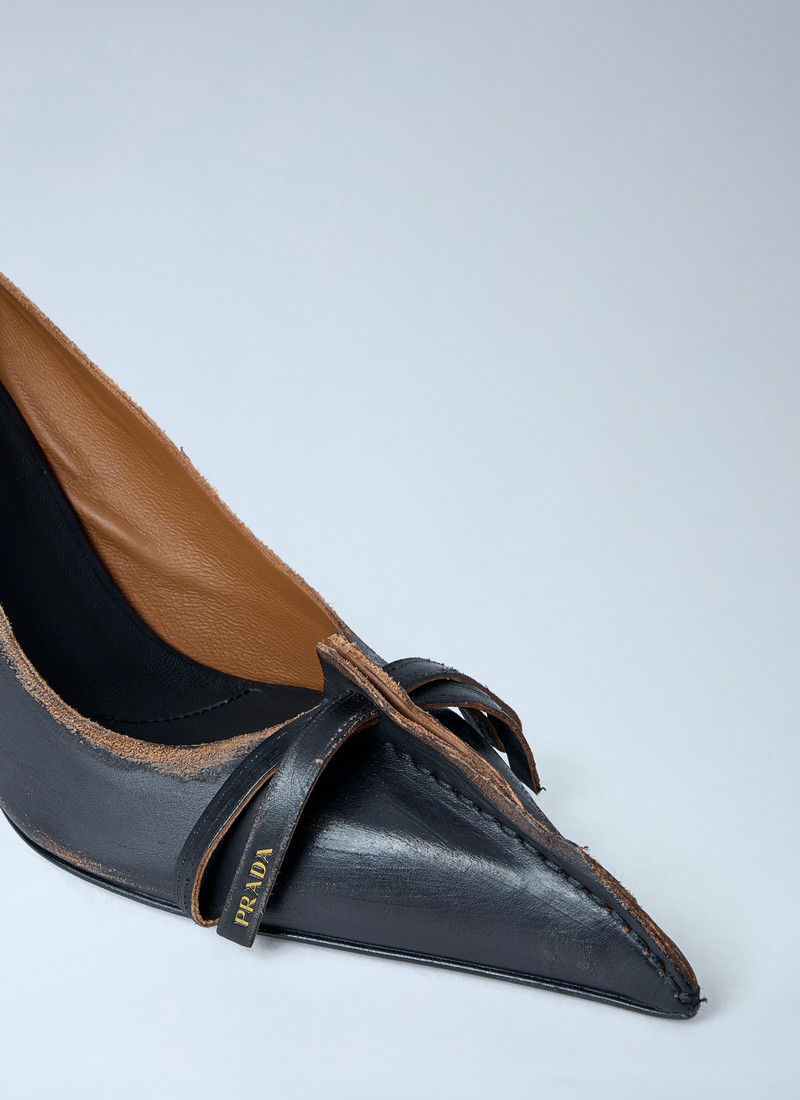 Prada Antiqued Leather Pumps outlook