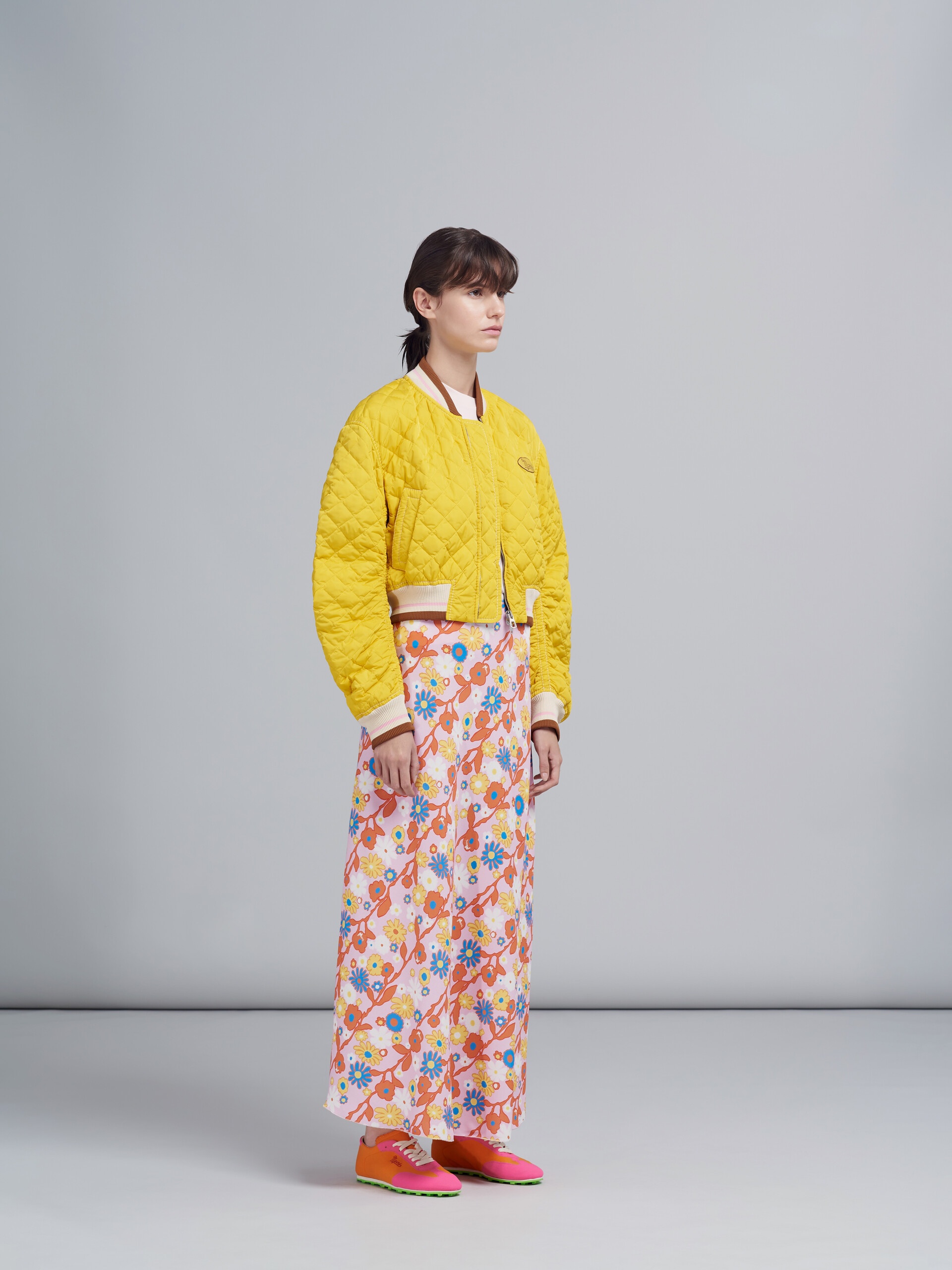 VERTICAL GARDEN PRINT VISCOSE SABLÈ SKIRT - 5
