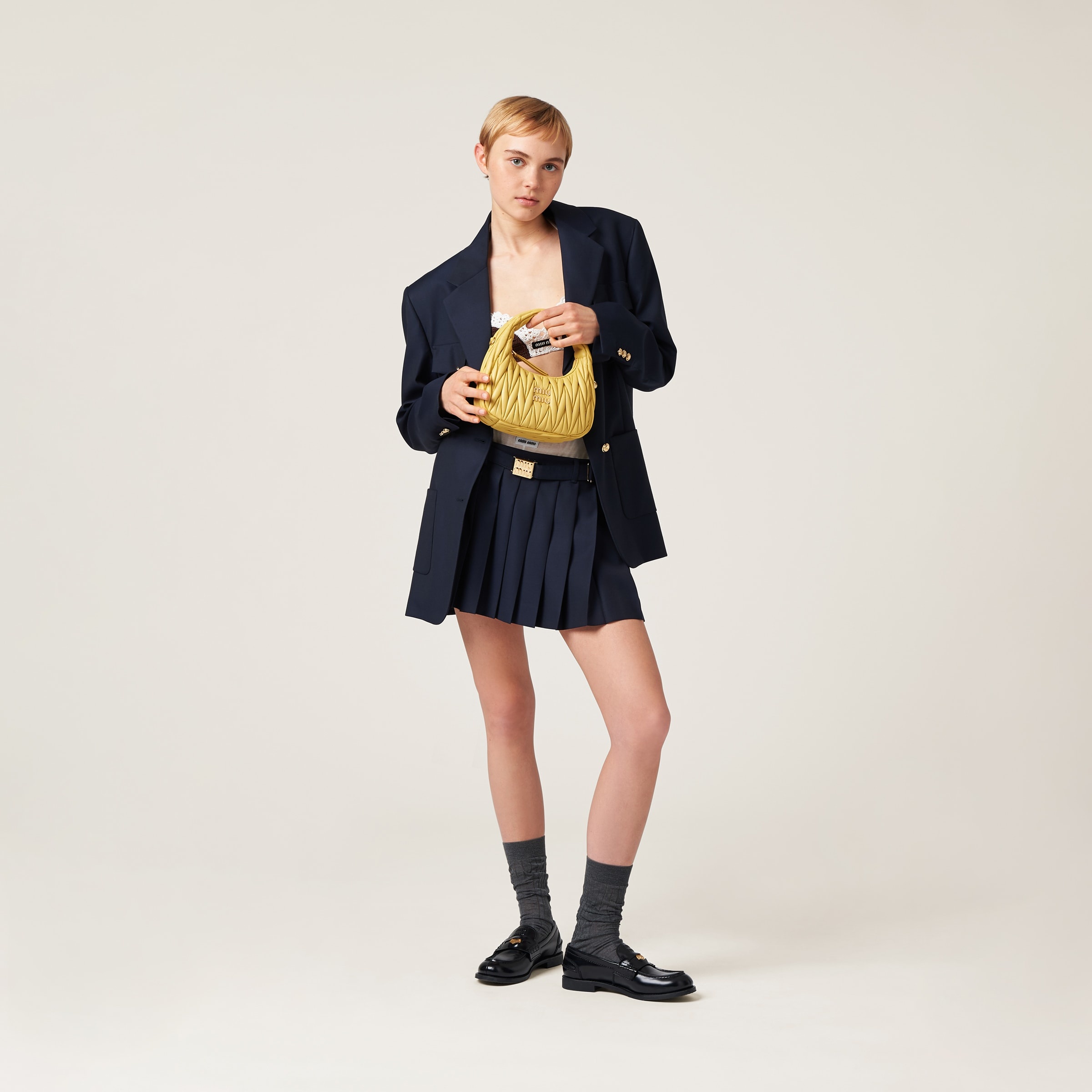 Wander matelassé nappa leather mini hobo bag 2