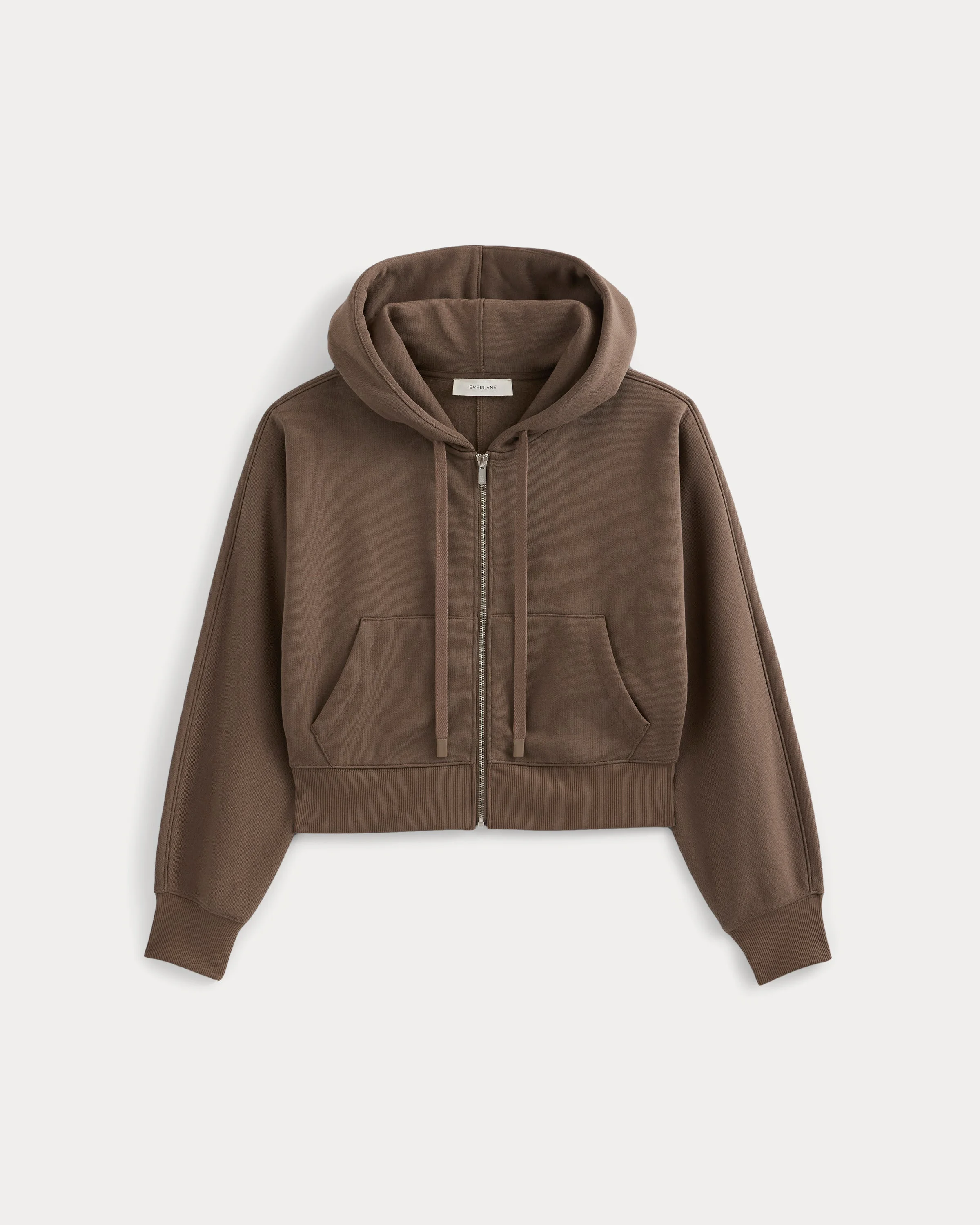 LUXE FLEECE FULL-ZIP CROPPED HOODIE - 1