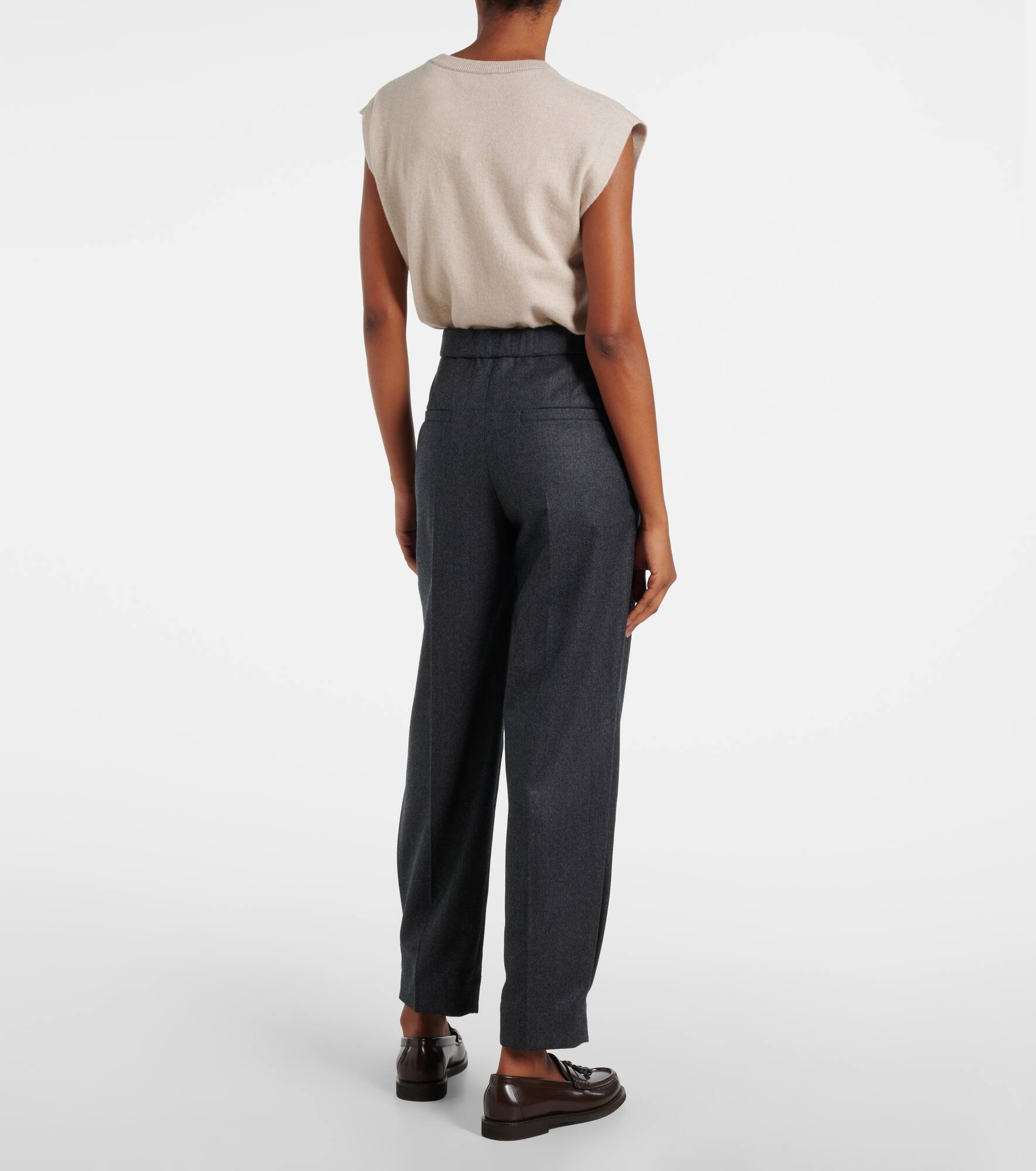 Baggy Sartorial high-rise wool straight pants - 3