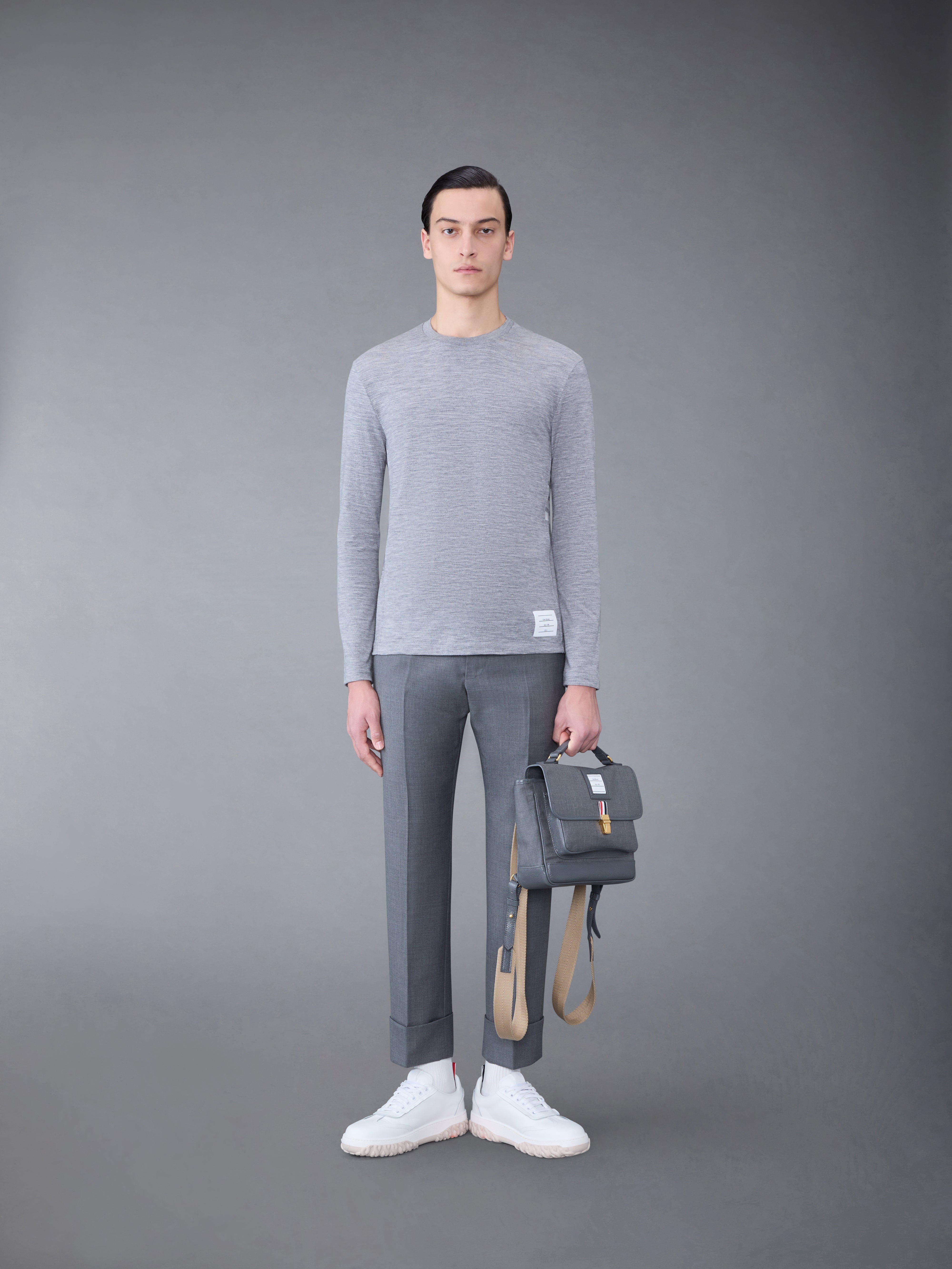 Wool Jersey 4-Bar Long Sleeve Tee - 3