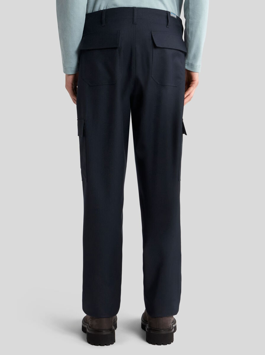 WOOL CARGO TROUSERS - 5