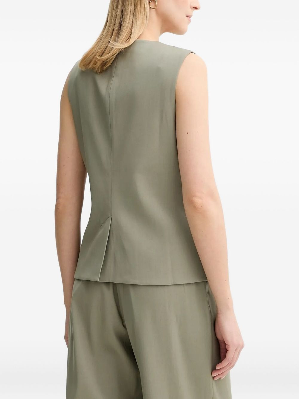 Saruma button-front sleeveless top - 2