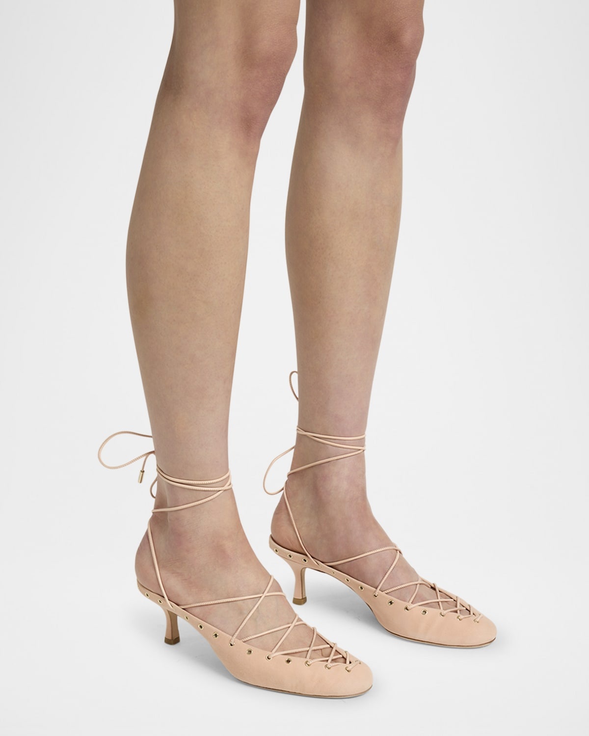 Ghiles Suede Ankle-Wrap Pumps - 2