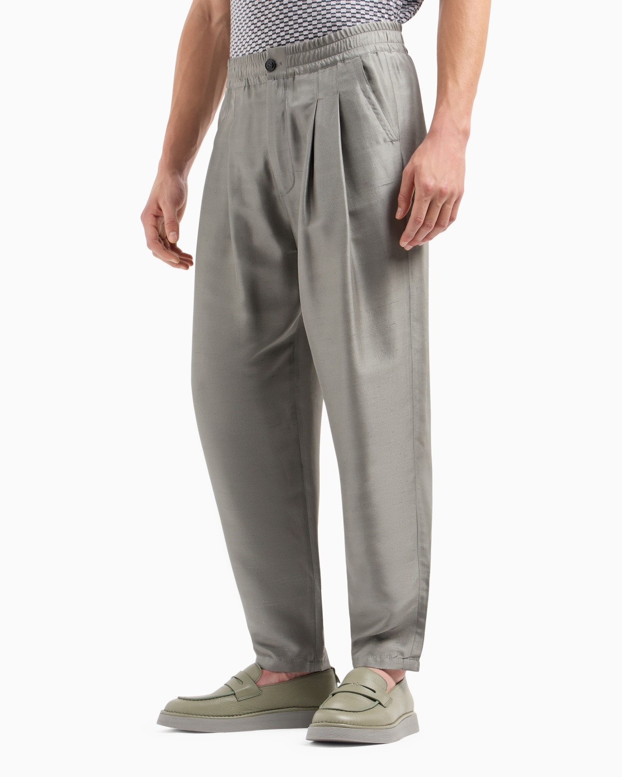 COTTON-BLEND TWO-PLEAT TROUSERS - 4