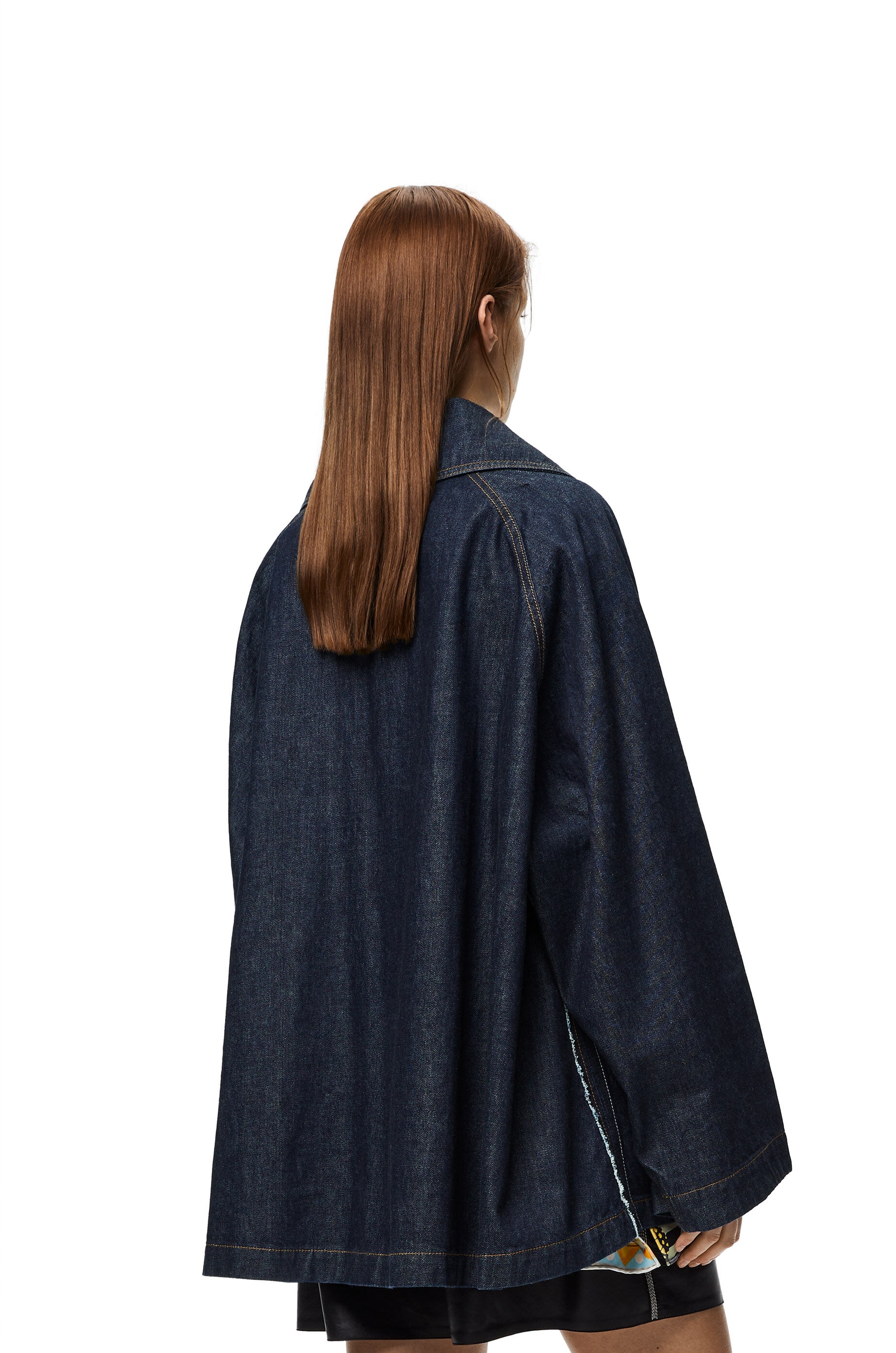 Trapeze peacoat in denim - 9