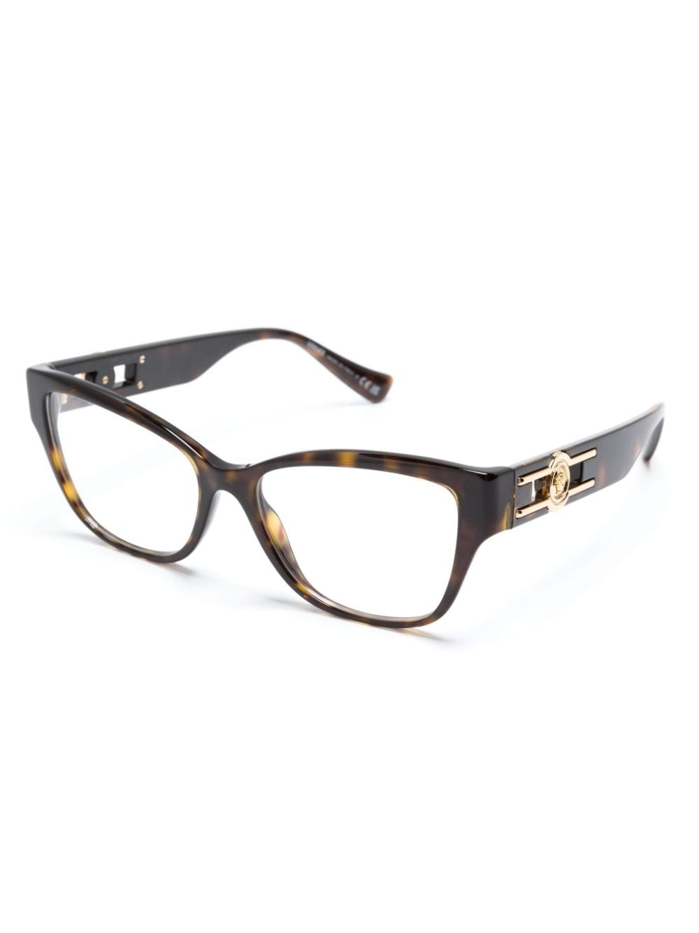 logo-plaque cat eye-frame glasses - 2