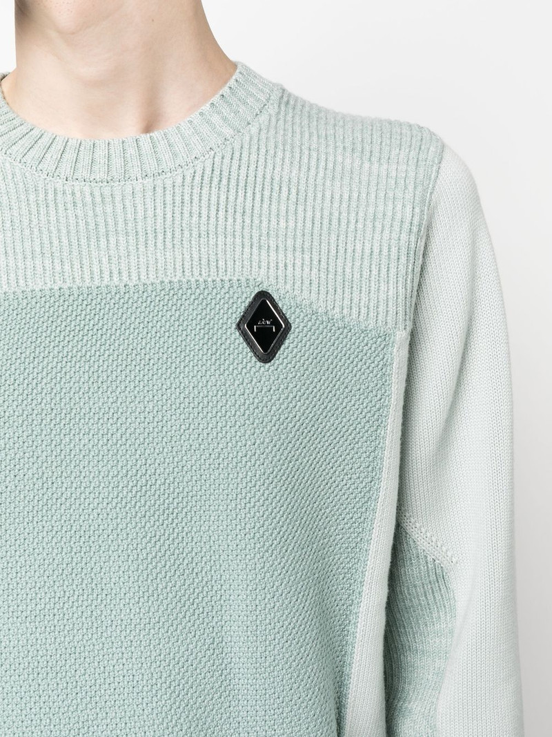 logo plaque colour-block jumper 5