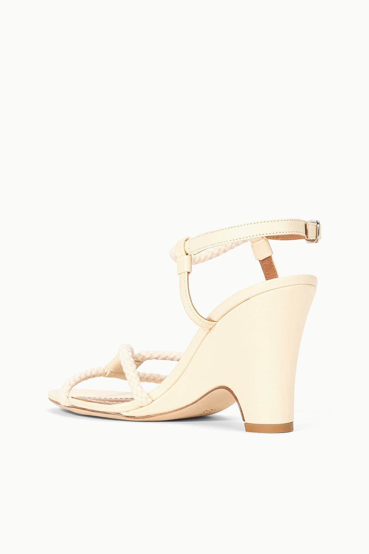 STAUD EDEN WEDGE SANDAL CREAM - 5