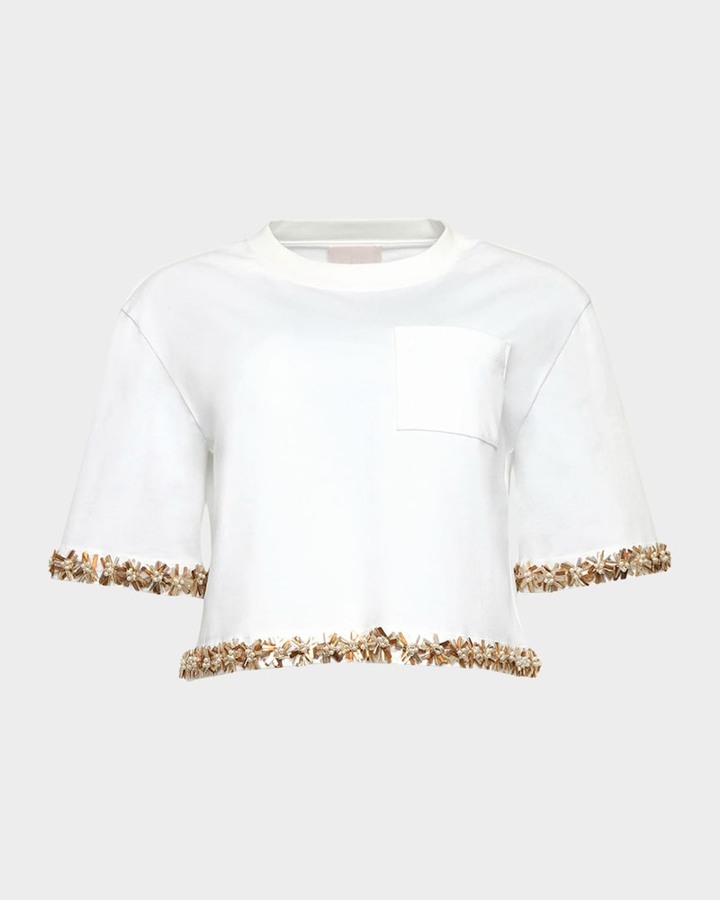 Asa Embellished Sunflare Floral Tee 1