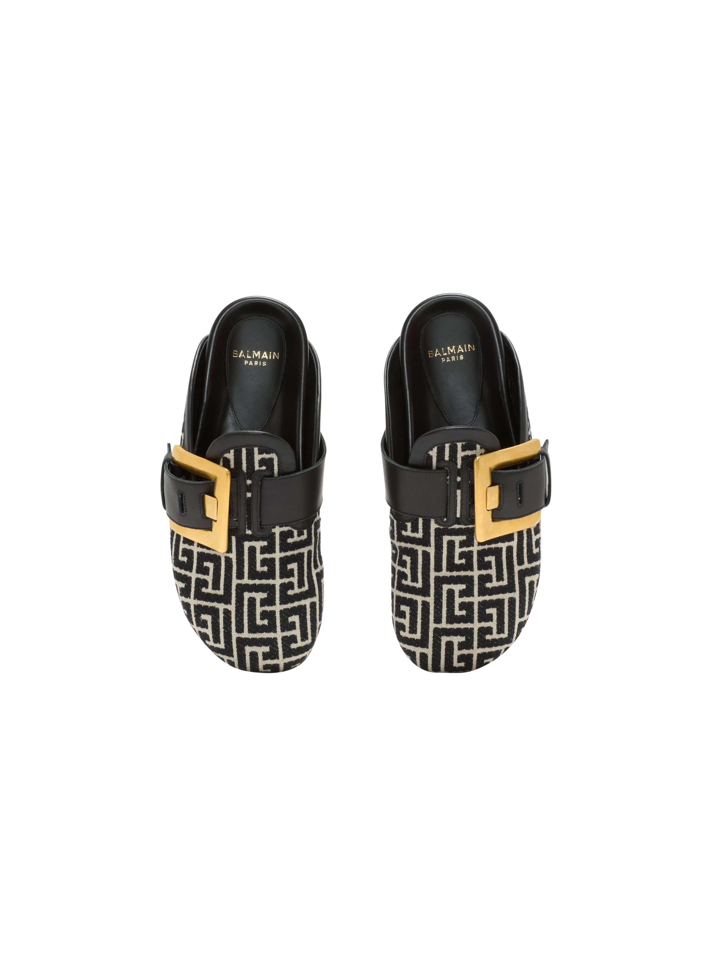 Anthem mules in jacquard canvas with PB monogram - 3