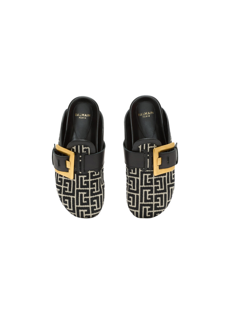 Anthem mules in jacquard canvas with PB monogram 3