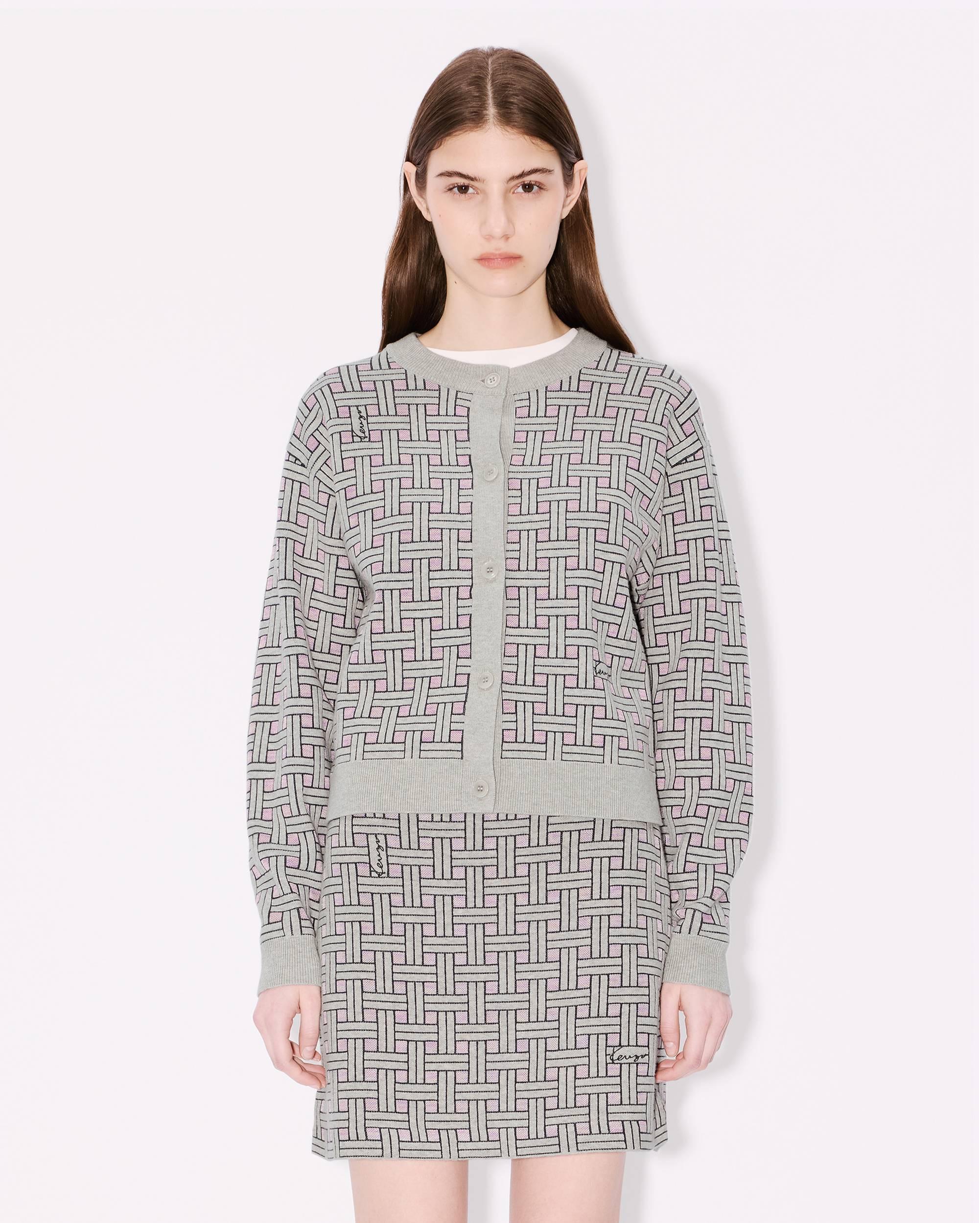 'KENZO Weave' cardigan in mixed cotton wool - 3